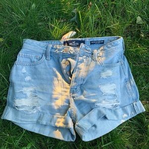 Hollister distressed denim shorts